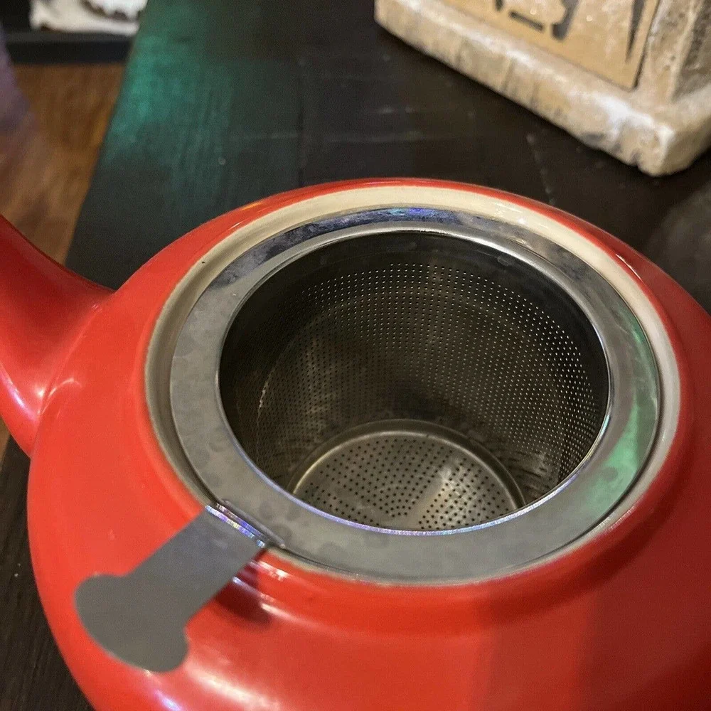 LE CREUSET VTG Red Teapot RARE EUC - Picture 4 of 12